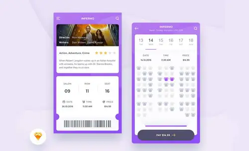 Cinema App Daily UI #025 每日UI源文件分享 UI 素材