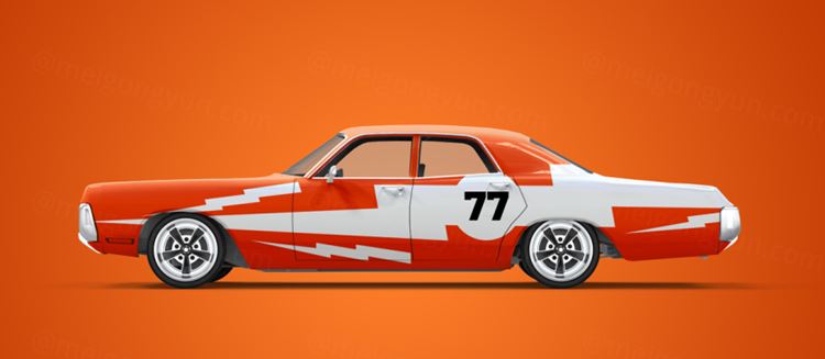 跑车运动品牌车身广告设计提案样机PSD模板 Sport car Mockup