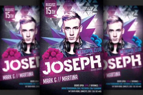 DJ音乐海报设计模板 Guest Dj Party Flyer Template