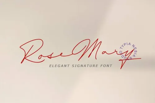 漂亮的钢笔手写签名英文字体 Rosemary Signature