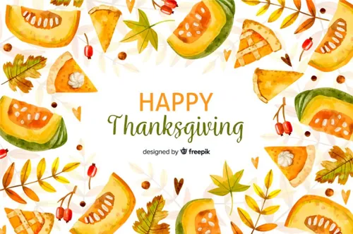 感恩节快乐元素海报模版 Happy Thanksgiving Day Elements Vector