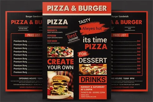 食物菜单海报制作模板 Food Menu