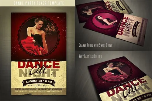 舞会宣传海报模板 Dance Party Flyer