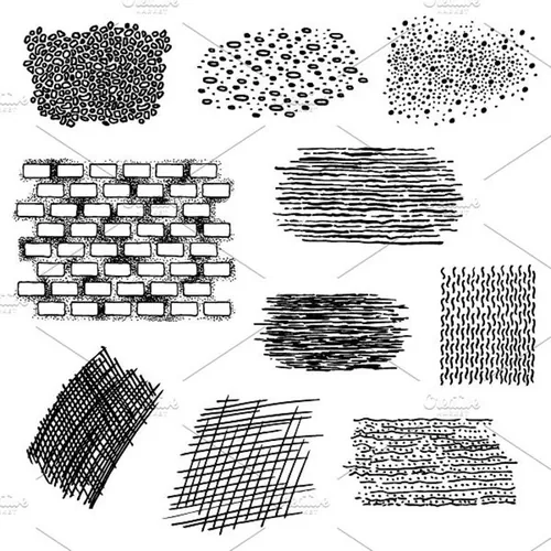 10个手绘纹理素材笔刷素材 10 Hand Drawn Ve