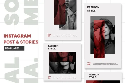 时尚高端简约优雅多用途社交媒体海报instagram-templates