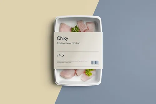 Disposable Food Container Mockup 盒装食品包装贴图展示