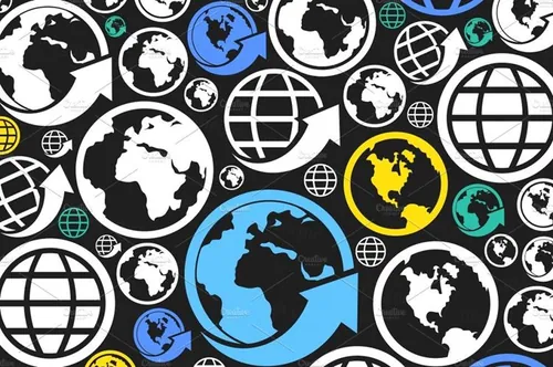 世界组成的设计背景矢量插图World a background