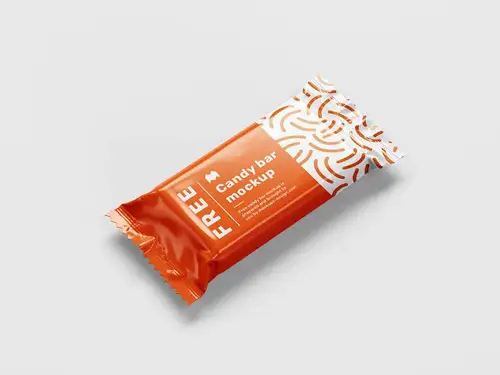 糖果包装设计提案展示样机PSD模板 Candy Bar Mockup 样机模版