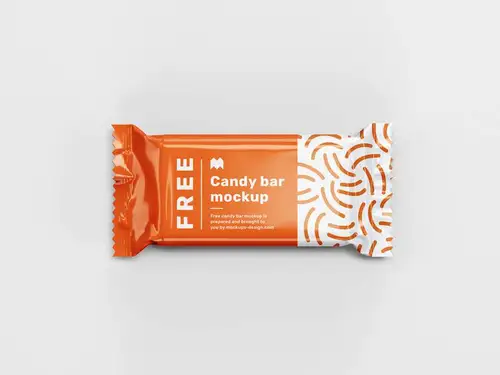 糖果包装设计提案展示样机PSD模板 Candy Bar Mockup 样机模版
