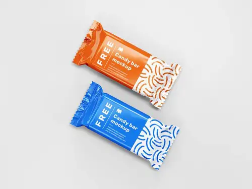 糖果包装设计提案展示样机PSD模板 Candy Bar Mockup 样机模版