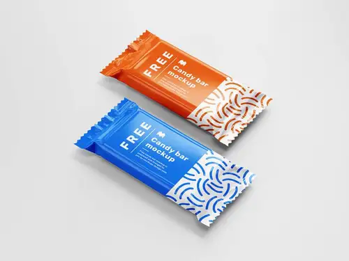 糖果包装设计提案展示样机PSD模板 Candy Bar Mockup 样机模版
