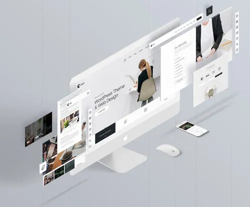 现代网页设计UI素材包The Screens – Perspective Mockup Template