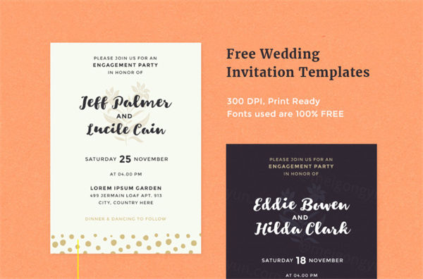 Free Wedding Invitation Templates