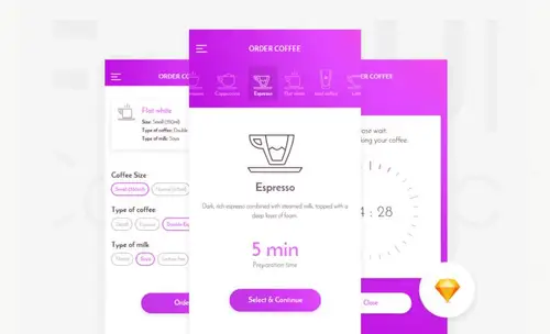 CaffeIn App Daily UI #072 每日UI源文件分享 UI 素材