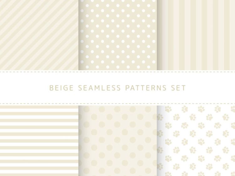 日式温暖米色系壁纸布艺品矢量图案