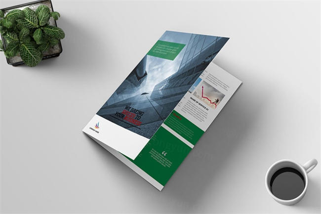 高品质的房地产两折页海报宣传单DM设计模板