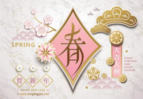 特色新春春节矢量海报