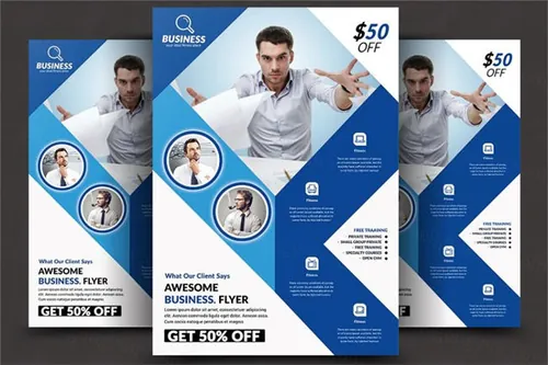 培训机构商务合作宣传传单设计模板 Corporate Flyer Print