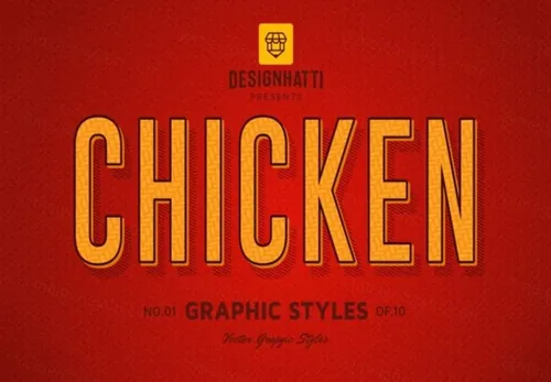 80年代3D复古字体特效AI矢量模版素材 Retro Vintage Text Styles