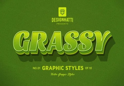 80年代3D复古字体特效AI矢量模版素材 Retro Vintage Text Styles