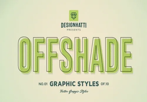 80年代3D复古字体特效AI矢量模版素材 Retro Vintage Text Styles