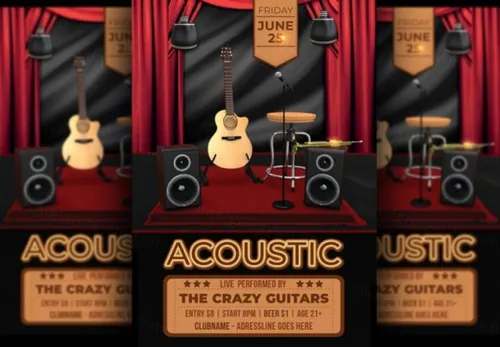 音乐派对传单模版Accoustic_Party