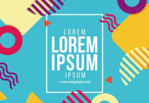 时尚点线面几何图形创意线条EPS矢量海报素材模板