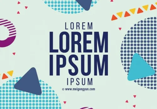 时尚点线面几何图形创意线条EPS矢量海报素材模板