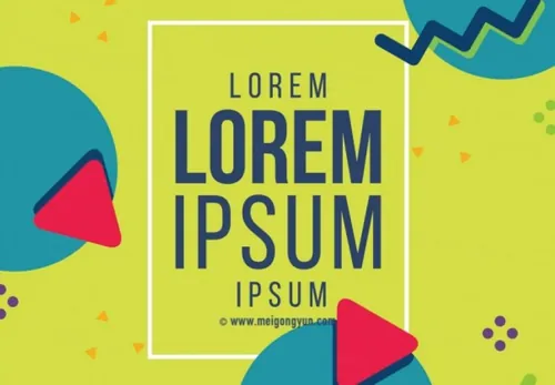 时尚点线面几何图形创意线条EPS矢量海报素材模板