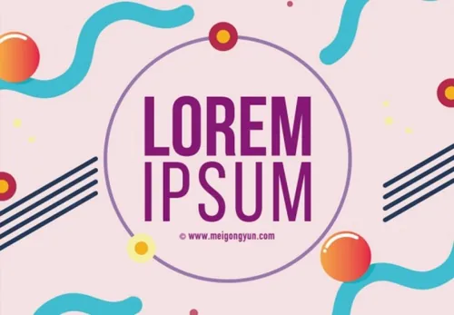 时尚点线面几何图形创意线条EPS矢量海报素材模板