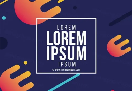 时尚点线面几何图形创意线条EPS矢量海报素材模板