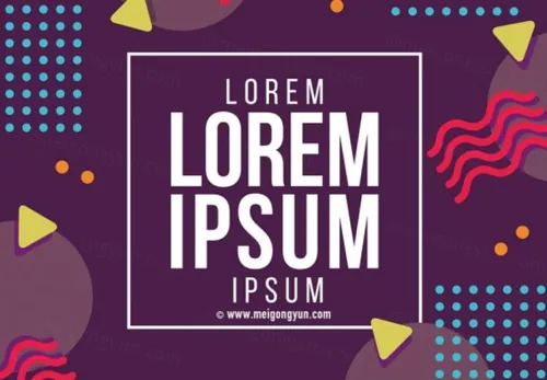 时尚点线面几何图形创意线条EPS矢量海报素材模板