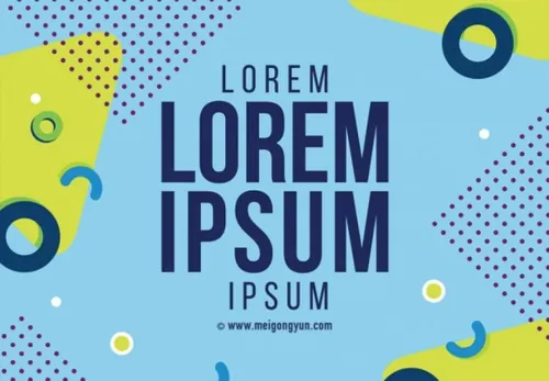 时尚点线面几何图形创意线条EPS矢量海报素材模板