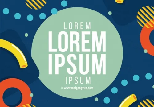 时尚点线面几何图形创意线条EPS矢量海报素材模板