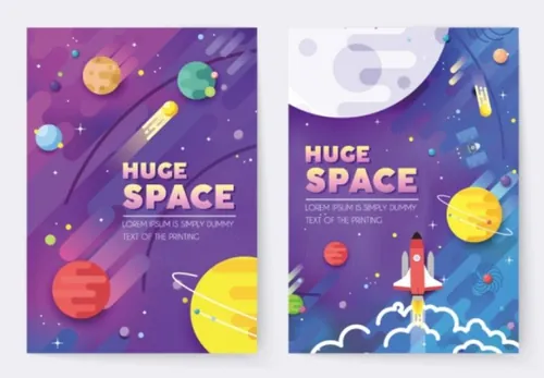 宇宙太空主题矢量海报