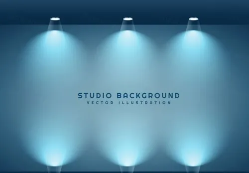 工作室画廊光照矢量图Studio Gallery Wall