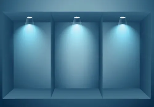 光照灯光橱窗展示矢量图Display Window Design