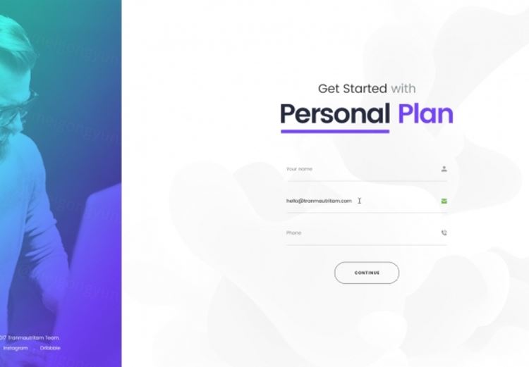 时尚潮流服装服饰设计师艺术网站登录页PSDCesis Cre