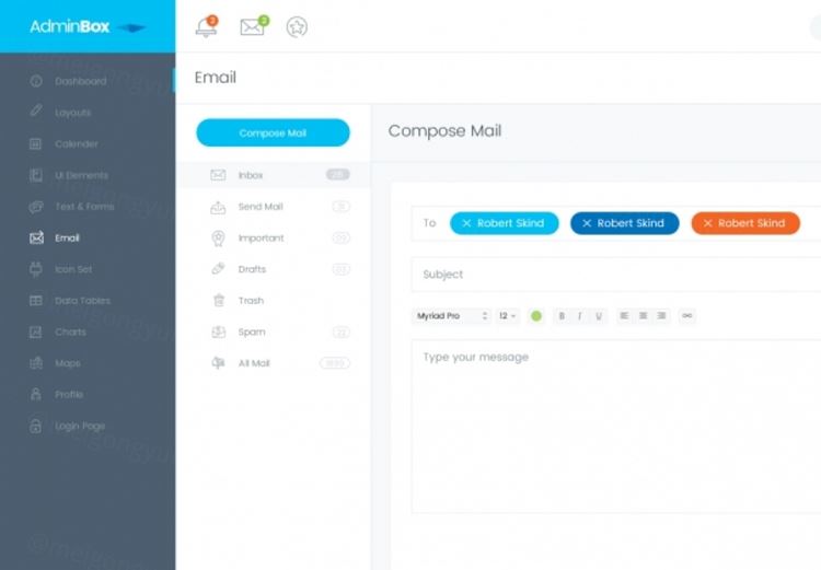 响应式Bootstrap风格管理信息中心CRM项目管理系统之