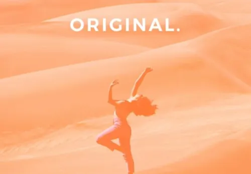 暖色调时尚温馨手机端APP宣传广告图PSD海报模板Blush Emot