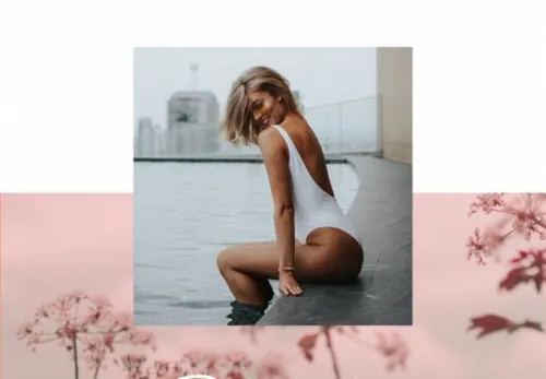 暖色调时尚温馨手机端APP宣传广告图PSD海报模板Blush Emot