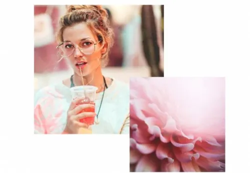 暖色调时尚温馨手机端APP宣传广告图PSD海报模板Blush Emot