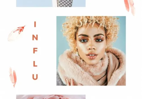 暖色调时尚温馨手机端APP宣传广告图PSD海报模板Blush Emot