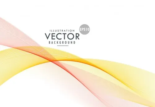 彩色波纹线条矢量元素Colorful Smooth Abstract Wave Background