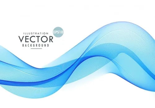 蓝色波浪矢量背景Blue Wave Background Vector Design