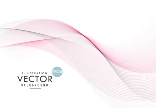 抽象波浪线条矢量背景Clean Abstract Wave Background