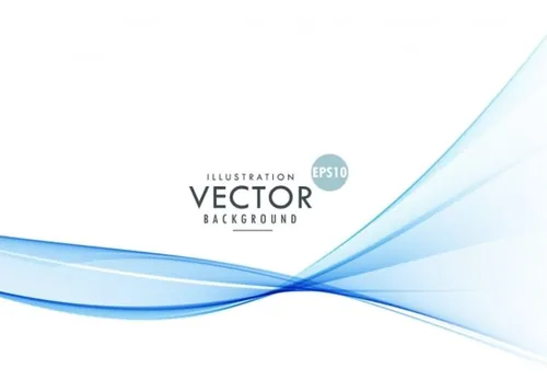 抽象蓝色波浪矢量背景Abstract Blue Wave Background
