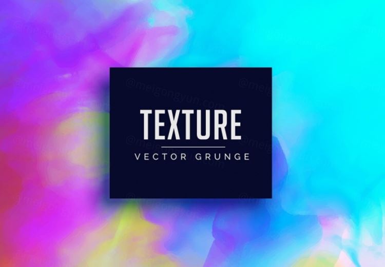 水彩水墨彩色纹理矢量背景Watercolor Texture Background With Ink Flowing Stain