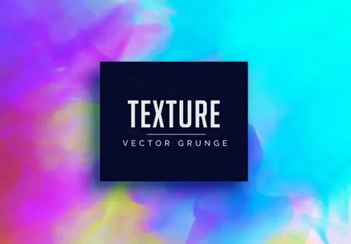 水彩水墨彩色纹理矢量背景Watercolor Texture Background With Ink Flowing Stain