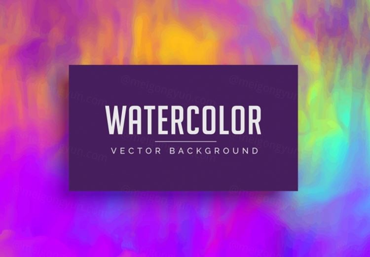 美丽的水墨水彩矢量背景Awesome Watercolor Texture Background With Flowing Paint